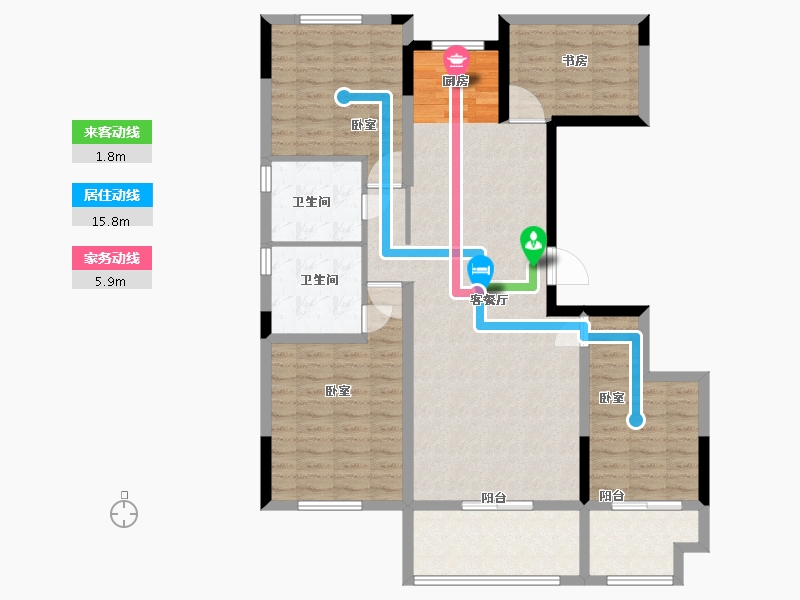 浙江省-绍兴市-蓝海御湾-114.01-户型库-动静线