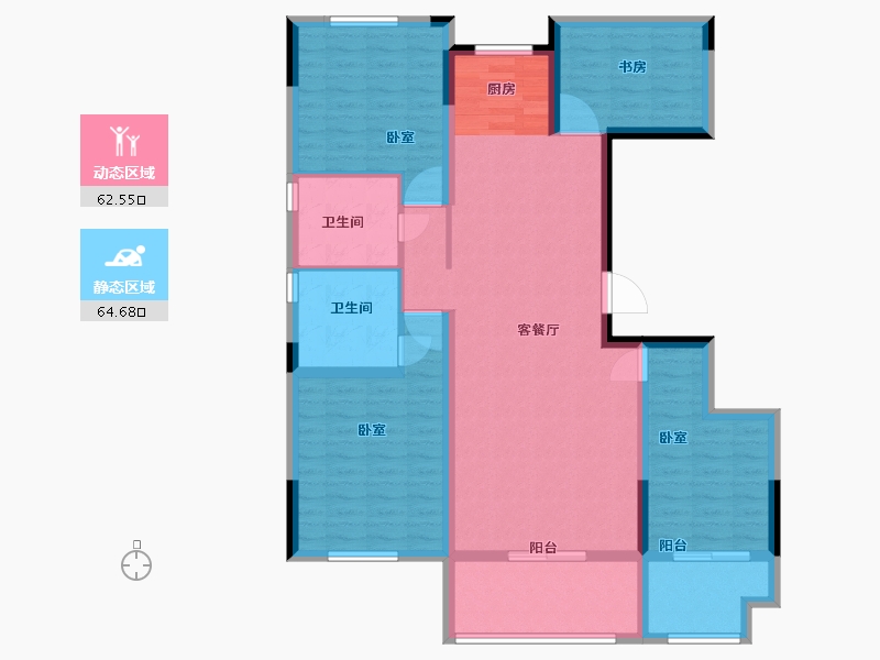 浙江省-绍兴市-蓝海御湾-114.01-户型库-动静分区