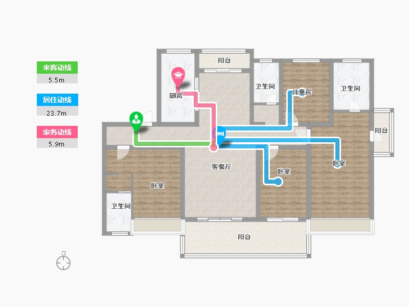 河南省-安阳市-琛凯泓园-159.08-户型库-动静线