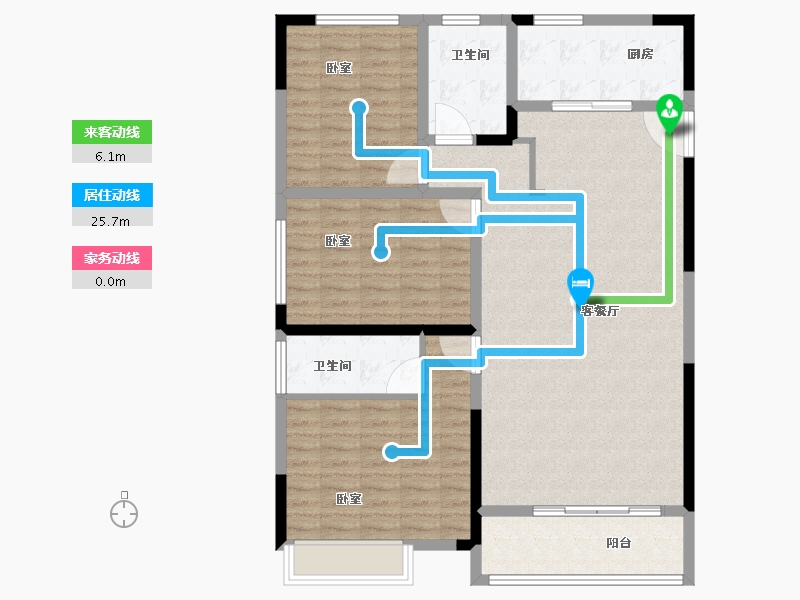 河南省-郑州市-金科博翠书院小镇-114.85-户型库-动静线