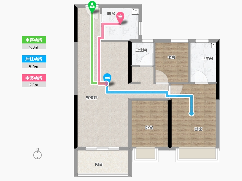 河南省-开封市-中南樾府-86.01-户型库-动静线