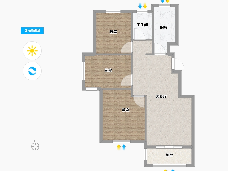 山东省-烟台市-侯至府-81.00-户型库-采光通风