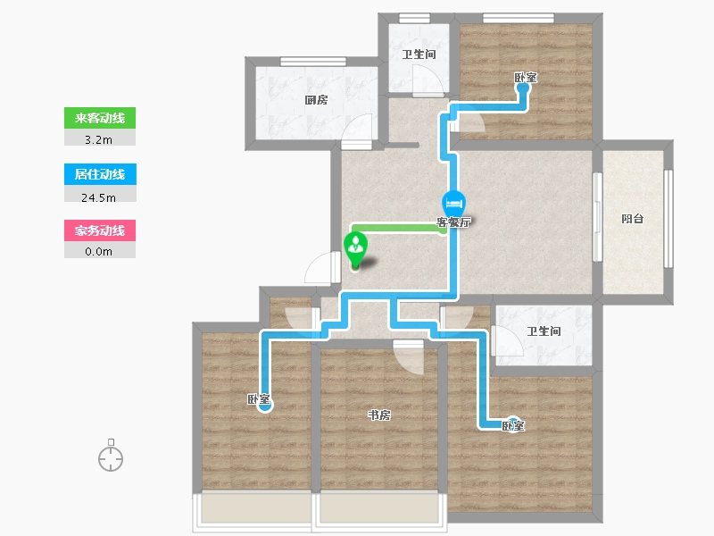 山东省-菏泽市-江南神韵-95.33-户型库-动静线