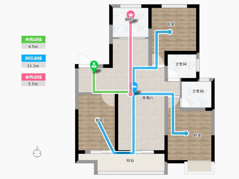 河南省-安阳市-水木清华龙熙地-98.01-户型库-动静线