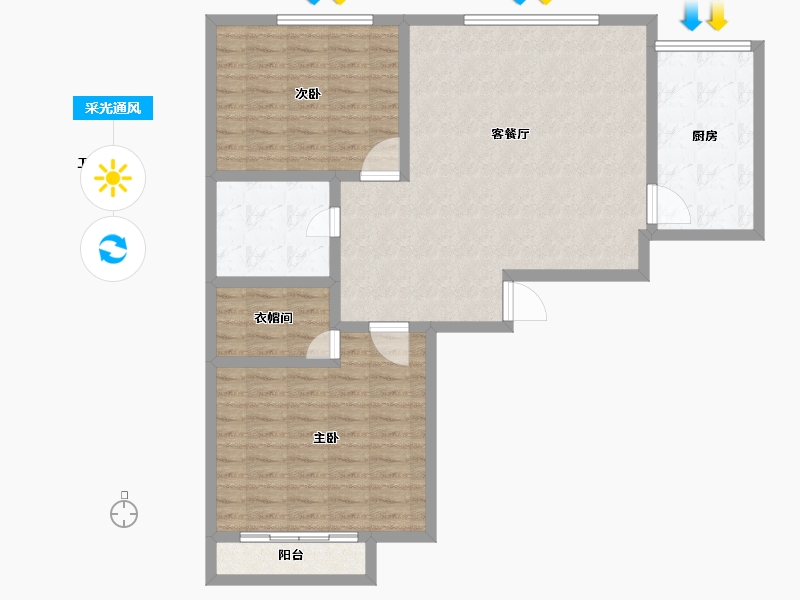 山东省-威海市-金海湾国际公馆-100.00-户型库-采光通风