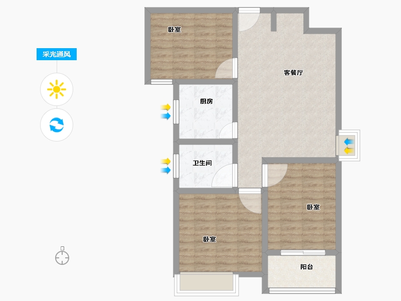 河南省-焦作市-东盛苑-81.72-户型库-采光通风