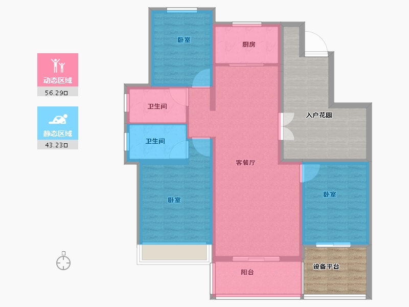 河南省-安阳市-内黄万洋品尊国际-112.40-户型库-动静分区