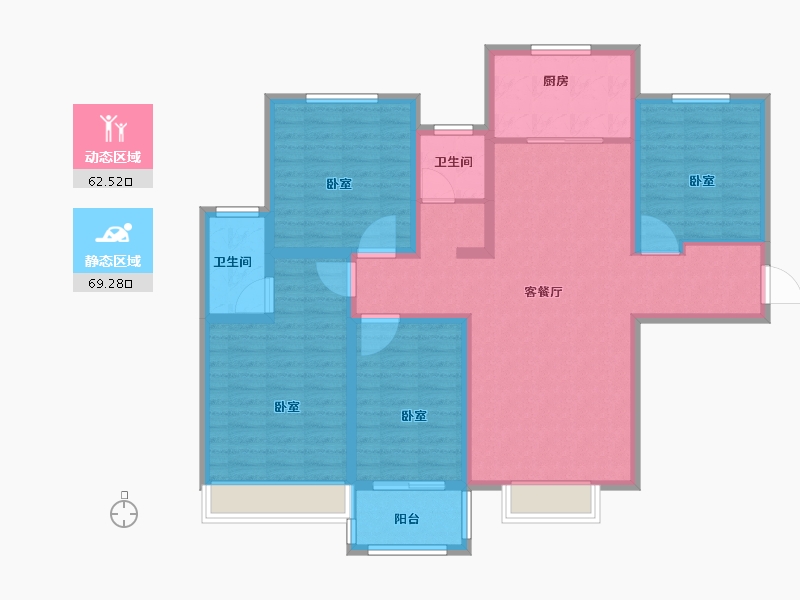 河南省-安阳市-内黄枣乡贵园-118.00-户型库-动静分区