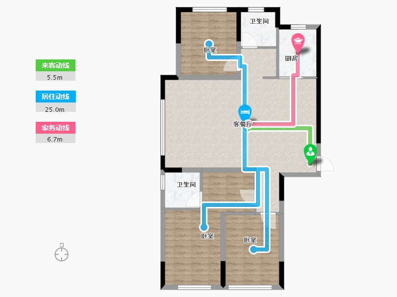 新疆维吾尔自治区-乌鲁木齐市-和瑞悦府-106.00-户型库-动静线