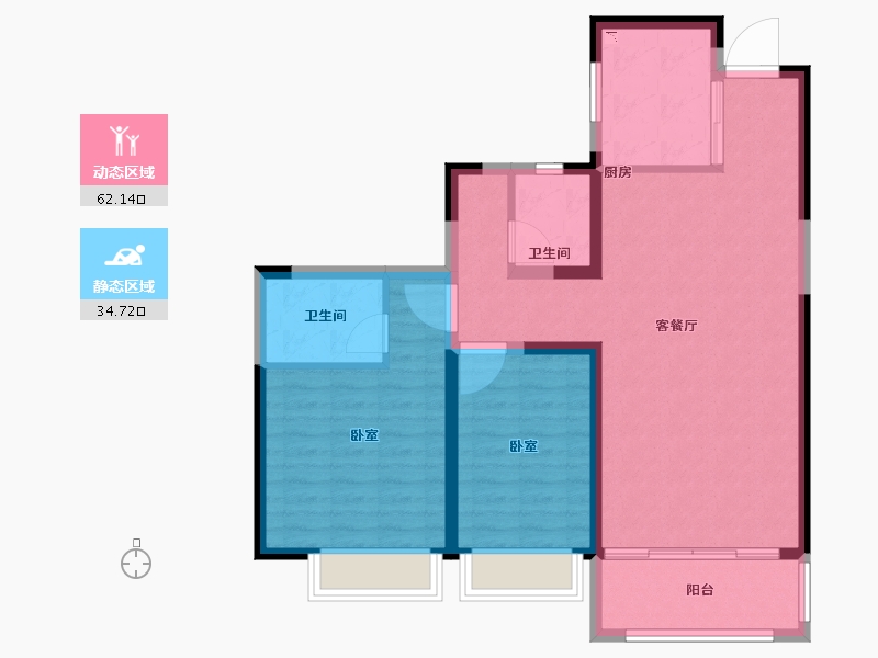 河南省-郑州市-亚星金运外滩-87.00-户型库-动静分区