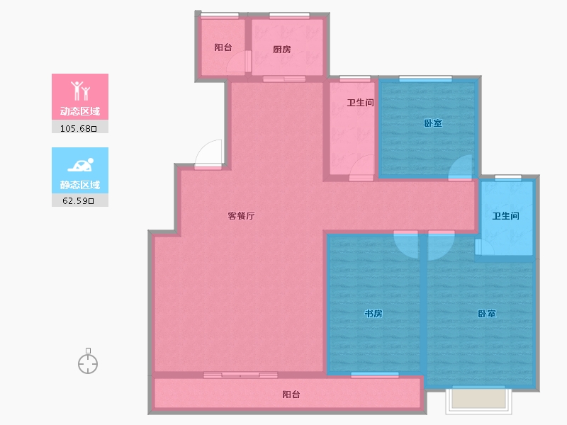 河南省-洛阳市-曌华水郡-151.70-户型库-动静分区