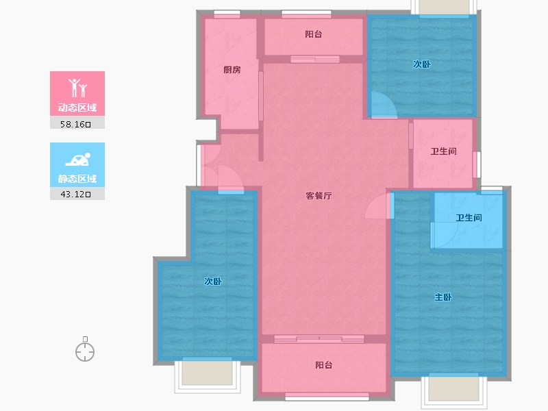 江西省-宜春市-盛世学府-90.81-户型库-动静分区