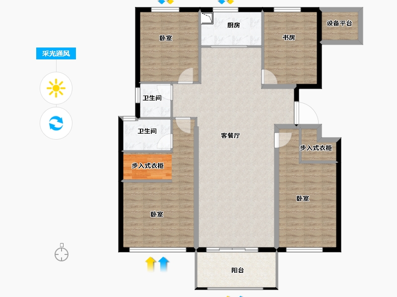 河南省-郑州市-兰溪上苑-138.00-户型库-采光通风