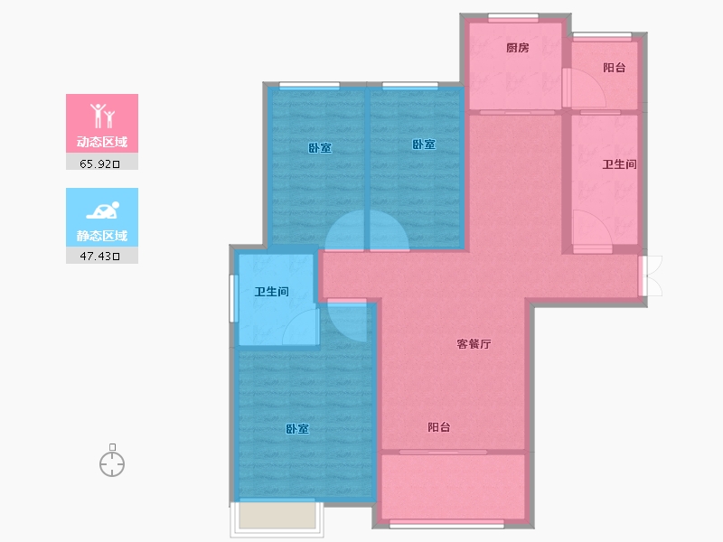 河南省-开封市-清风雅居-102.00-户型库-动静分区