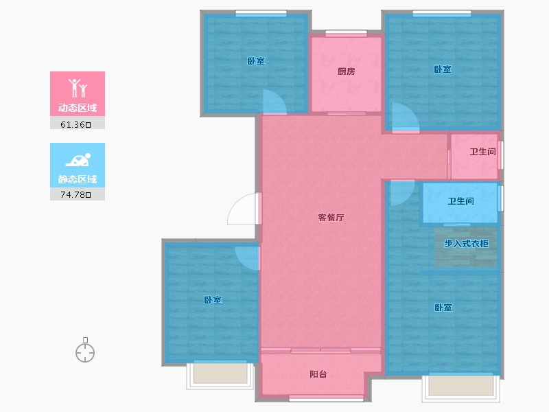 河南省-安阳市-嘉洲花悦-124.00-户型库-动静分区