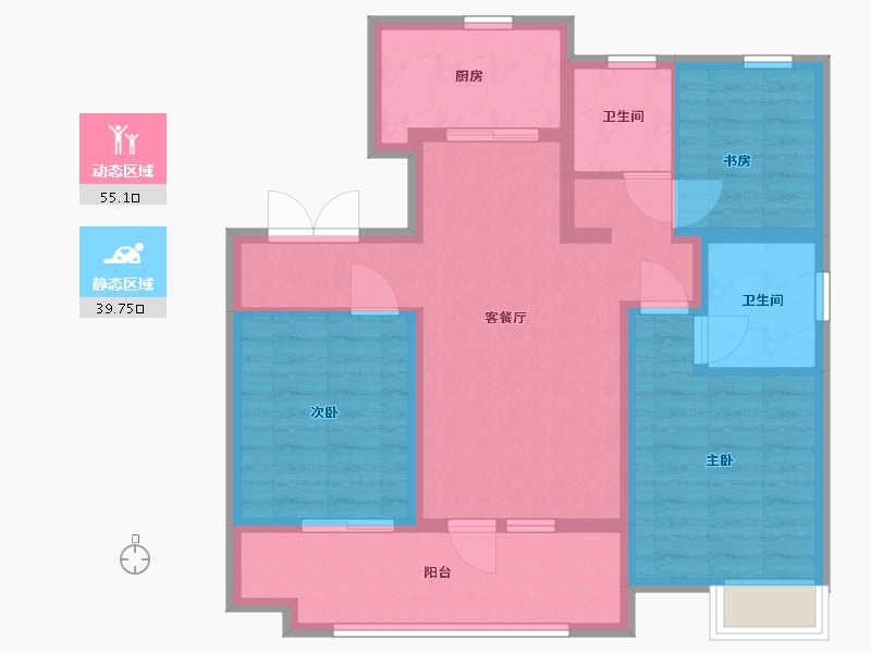 山东省-青岛市-保利和府-84.00-户型库-动静分区