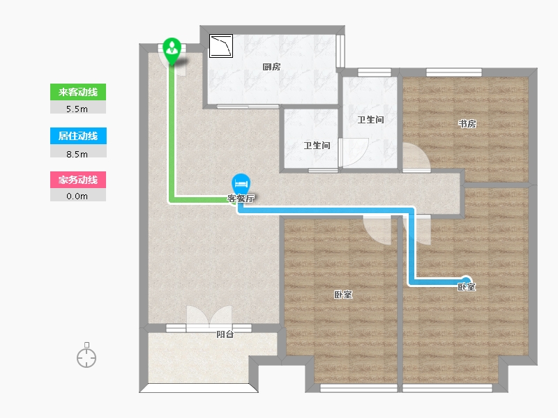 山东省-济南市-济水别苑-89.46-户型库-动静线