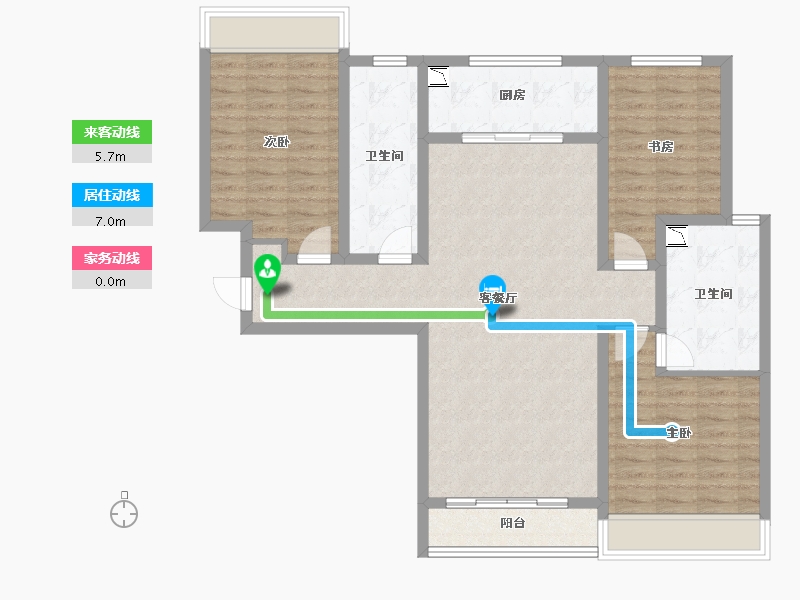 山东省-济南市-诺德名城-104.36-户型库-动静线