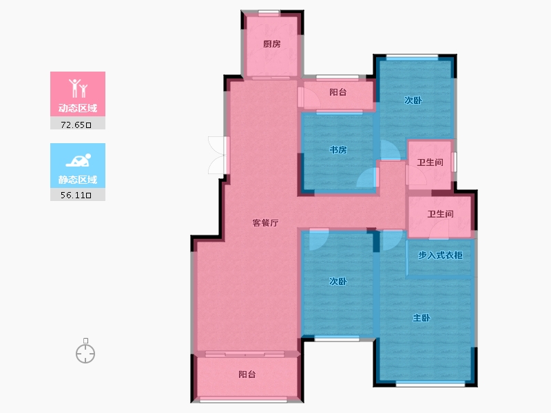 山东省-济南市-诺德名城-114.74-户型库-动静分区