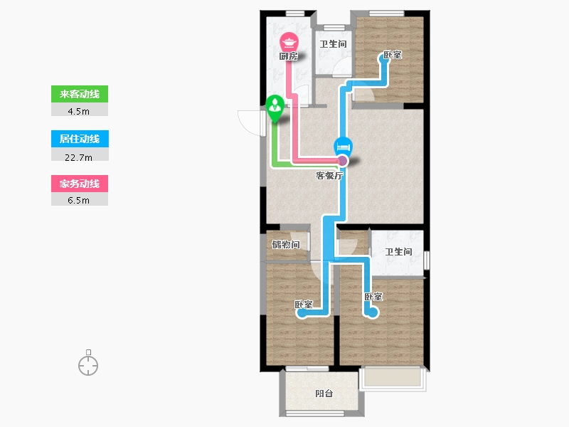 河南省-洛阳市-绿都中梁青云赋-98.86-户型库-动静线