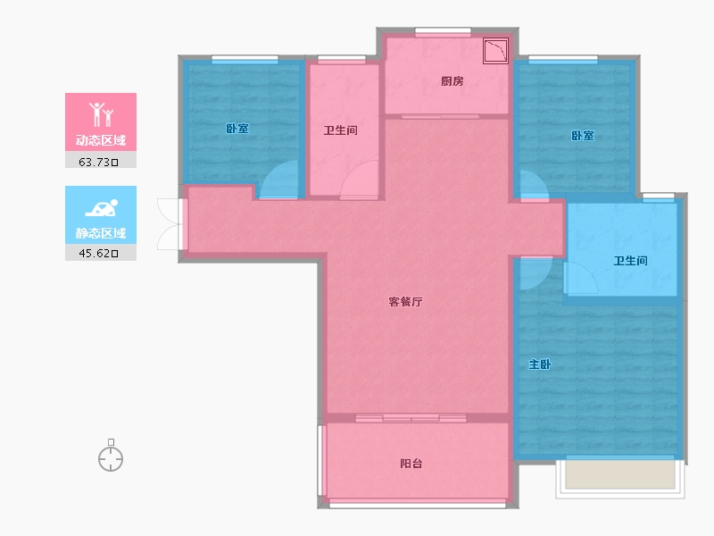 河南省-洛阳市-建业贰号城邦-98.00-户型库-动静分区