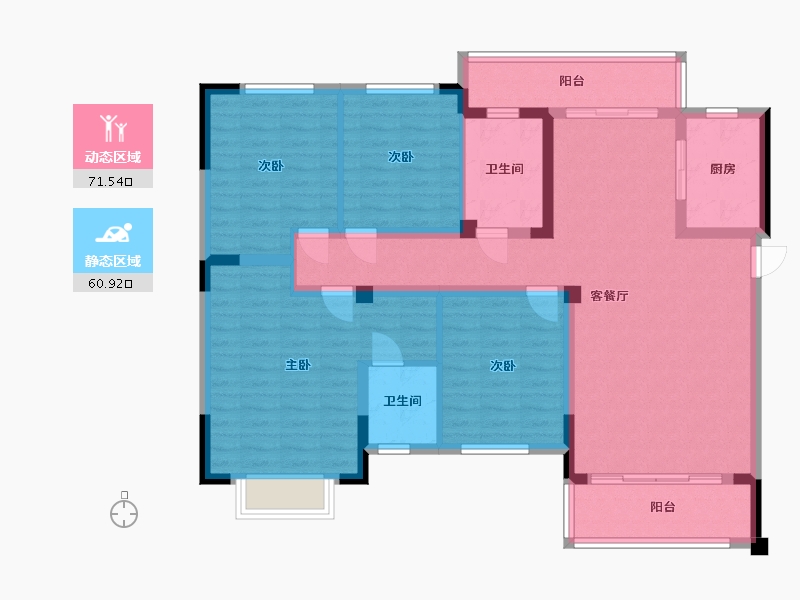 江西省-宜春市-北湖豪苑2期-118.40-户型库-动静分区