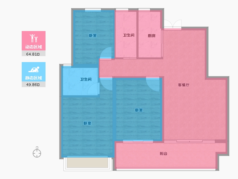 河南省-安阳市-邺南·揽月台-104.00-户型库-动静分区