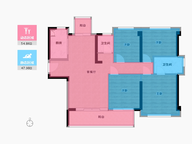 福建省-福州市-永泰外滩1号-92.00-户型库-动静分区