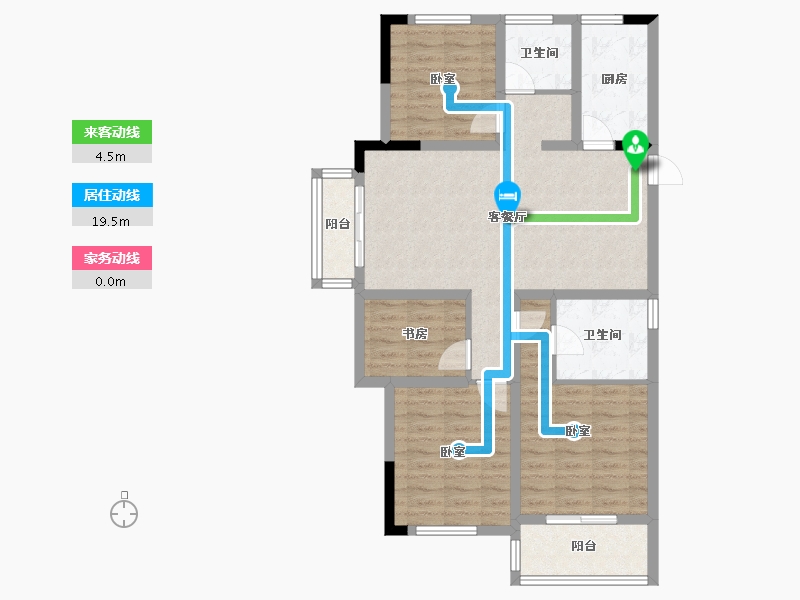 浙江省-绍兴市-绿城学府新城-93.26-户型库-动静线