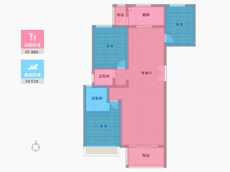 河南省-开封市-新惠华府-93.58-户型库-动静分区