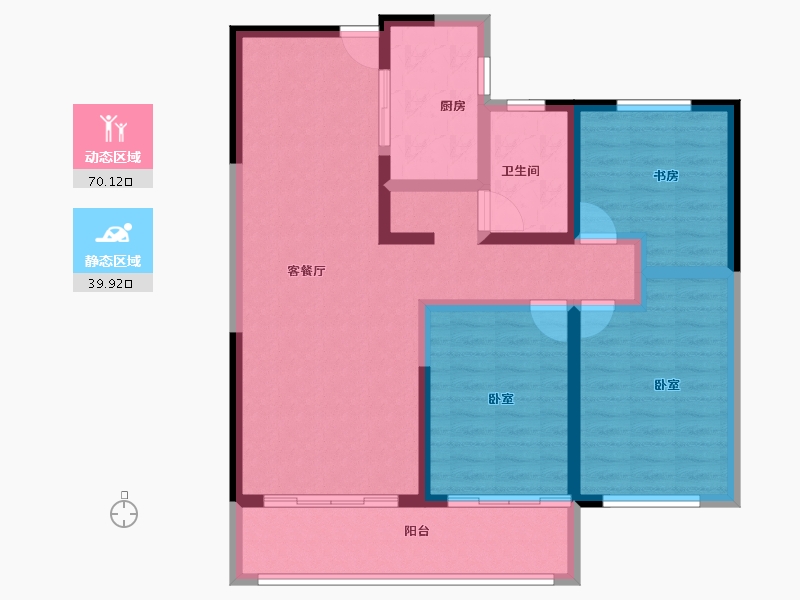 河南省-洛阳市-旭晨林溪郡-98.00-户型库-动静分区