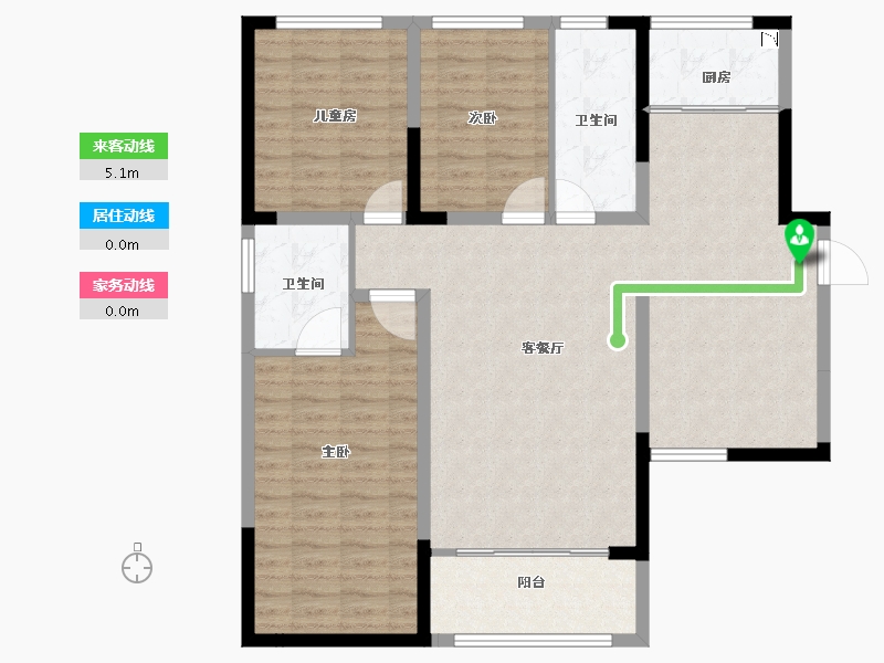 河南省-洛阳市-美伦橖颂-110.68-户型库-动静线