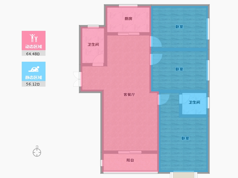 河南省-安阳市-宜居畅苑-108.11-户型库-动静分区