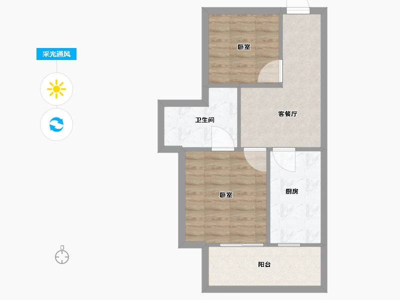 河南省-郑州市-世茂云尚城-48.00-户型库-采光通风