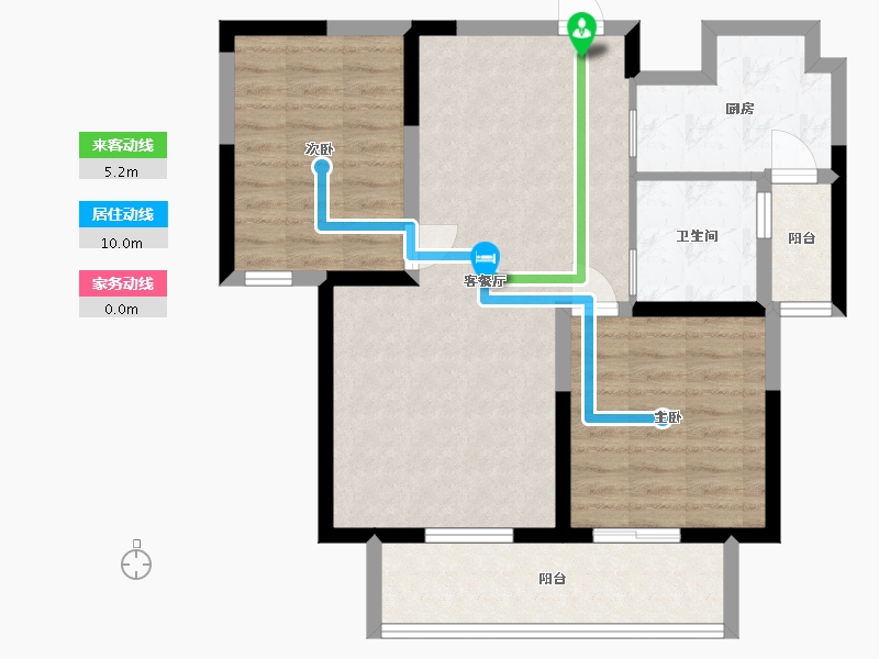 江西省-宜春市-北岸新天地·澜庭-76.00-户型库-动静线