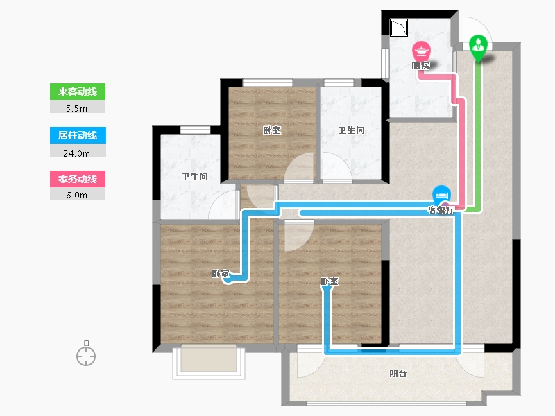 山东省-烟台市-华润置地港城华府-94.00-户型库-动静线