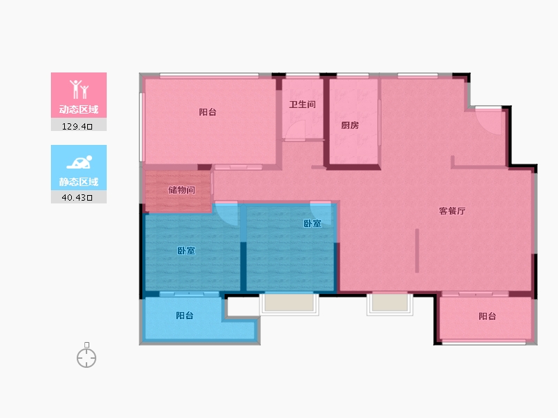 河南省-安阳市-嘉洲格林小镇-154.79-户型库-动静分区