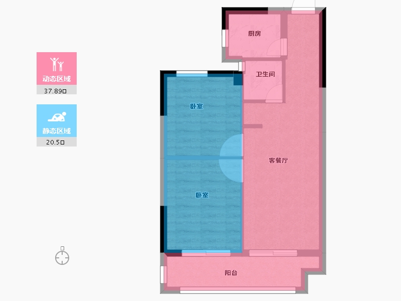 浙江省-嘉兴市-鸿翔宁郭府-52.00-户型库-动静分区