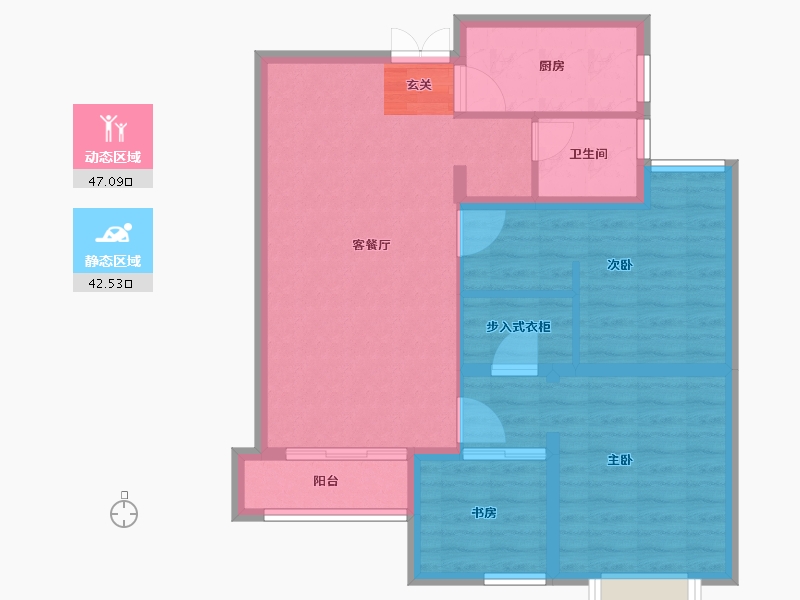 江苏省-常州市-绿地武宜珑庭-80.20-户型库-动静分区