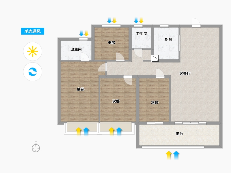 山东省-日照市-日照中心-112.00-户型库-采光通风