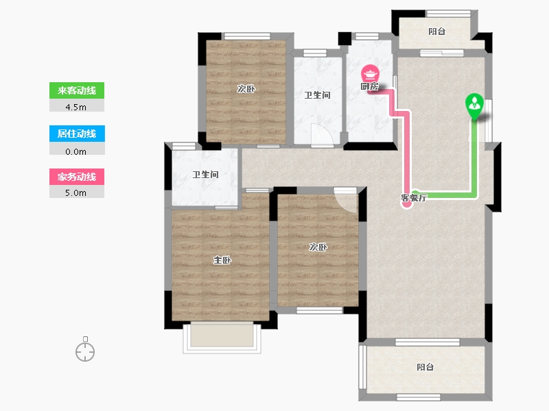 安徽省-蚌埠市-新威·龙门悦府-99.17-户型库-动静线