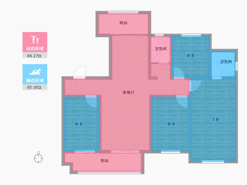 山东省-枣庄市-蓝城·春江明月-117.19-户型库-动静分区