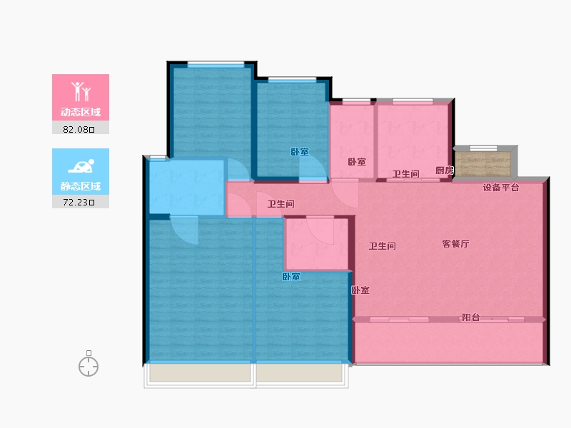 浙江省-绍兴市-中国铁建花语江南-144.01-户型库-动静分区