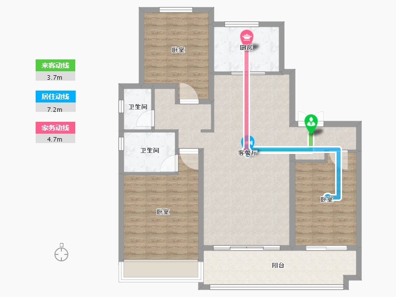 山东省-枣庄市-紫悦山·印象-104.00-户型库-动静线