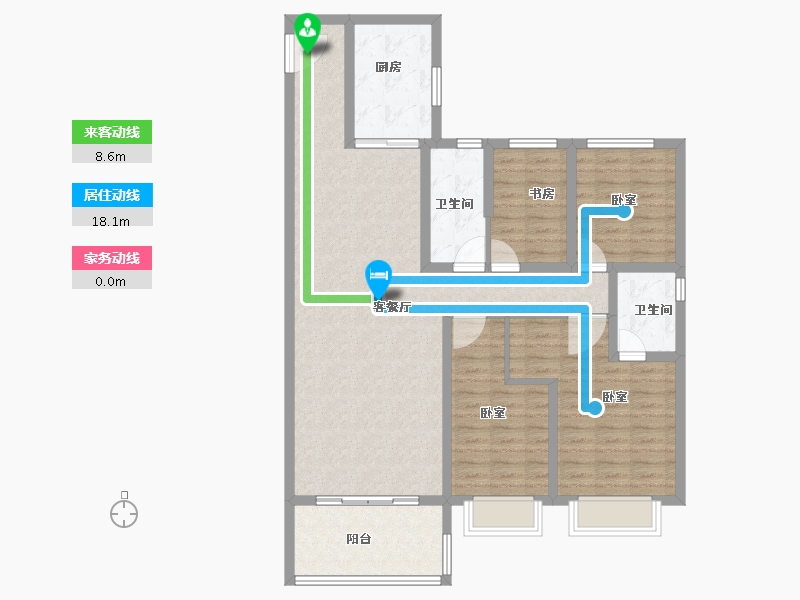 河南省-安阳市-碧桂园望曦台-115.00-户型库-动静线