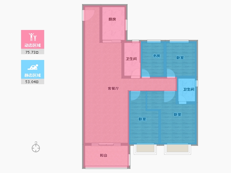 河南省-安阳市-碧桂园望曦台-115.00-户型库-动静分区