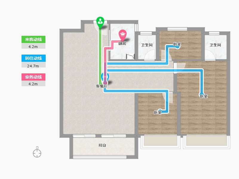 河南省-安阳市-安阳建业桂园东府-92.00-户型库-动静线