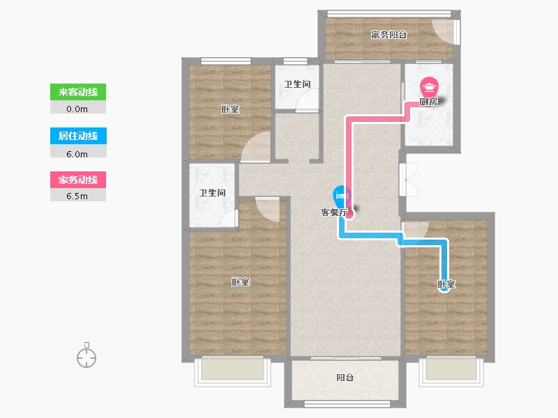 河南省-焦作市-征云悦城南苑-101.00-户型库-动静线