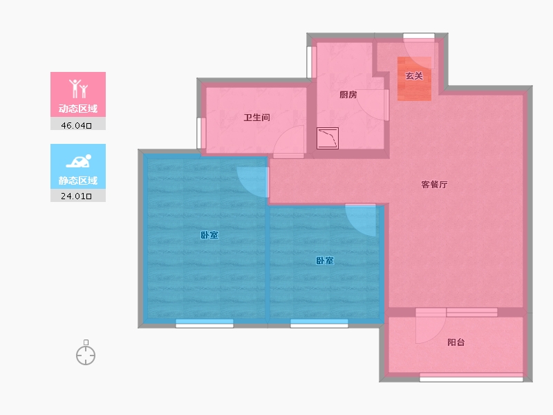 山东省-烟台市-融创融公馆-62.00-户型库-动静分区