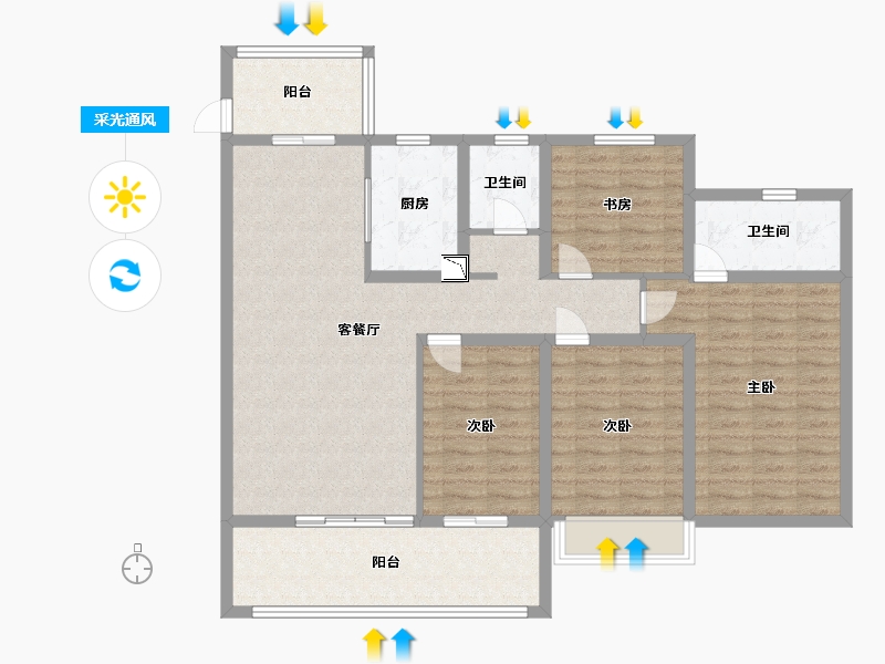 山东省-日照市-日照中心-115.00-户型库-采光通风